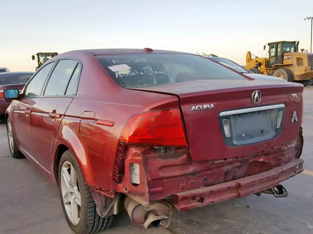 19UUA66274A007300 - 2004 ACURA TL RED photo 3