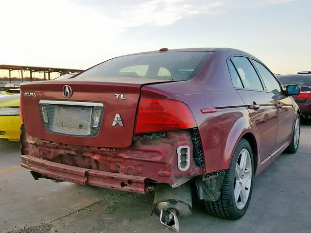 19UUA66274A007300 - 2004 ACURA TL RED photo 4