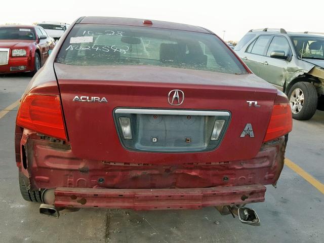 19UUA66274A007300 - 2004 ACURA TL RED photo 9