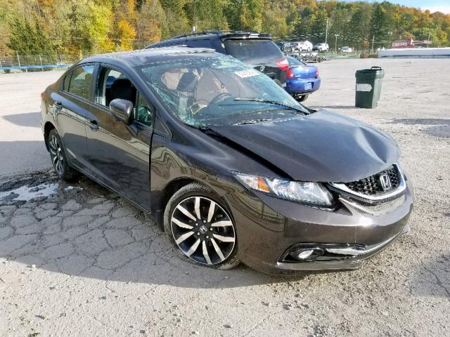 2HGFB2F93EH519781 - 2014 HONDA CIVIC EXL ყავისფერი ფოტო 1