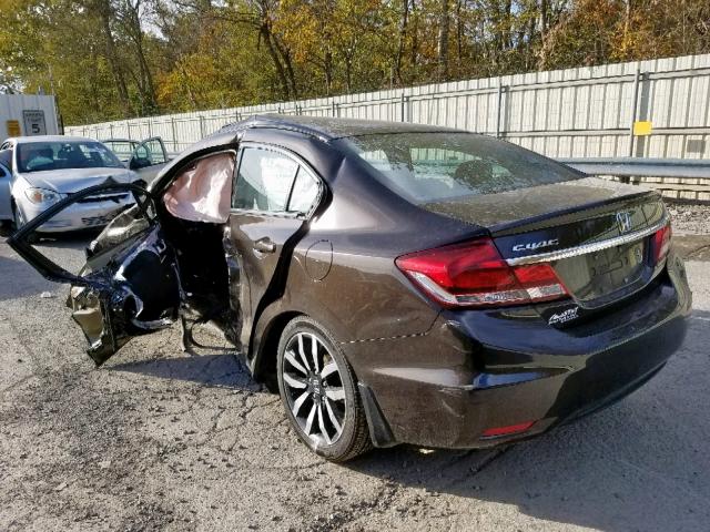 2HGFB2F93EH519781 - 2014 HONDA CIVIC EXL ყავისფერი ფოტო 3