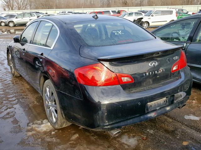 JN1CV6AR0BM405563 - 2011 INFINITI G37 BLACK photo 3