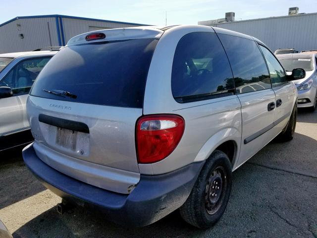 1D4GP25B05B356432 - 2005 DODGE CARAVAN SE SILVER photo 4