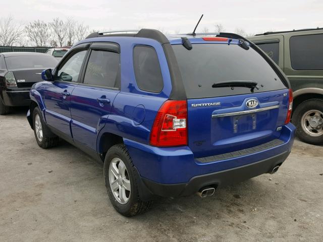 KNDJF723197632433 - 2009 KIA SPORTAGE L BLUE photo 3