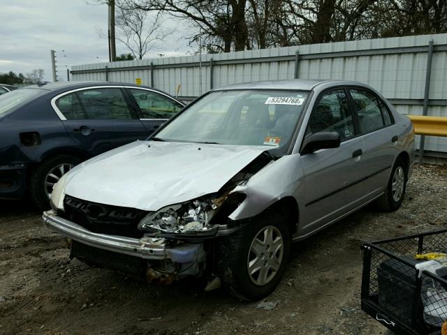 2HGES16304H625055 - 2004 HONDA CIVIC DX V SILVER photo 2