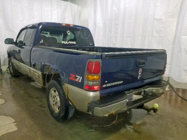 2GCEK19TXX1187314 - 1999 CHEVROLET SILVERADO BLUE photo 3