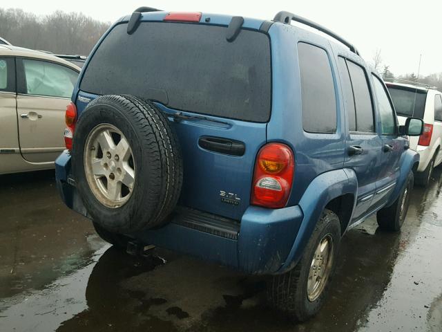 1J4GL58K24W206944 - 2004 JEEP LIBERTY LI BLUE photo 4