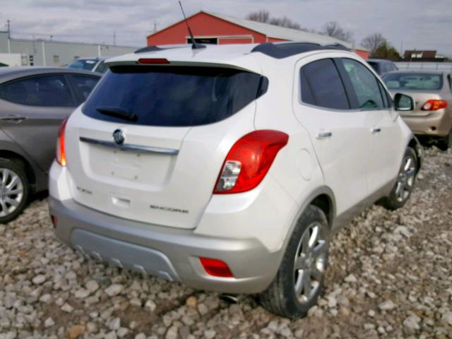 KL4CJGSB7DB112669 - 2013 BUICK ENCORE WHITE photo 4