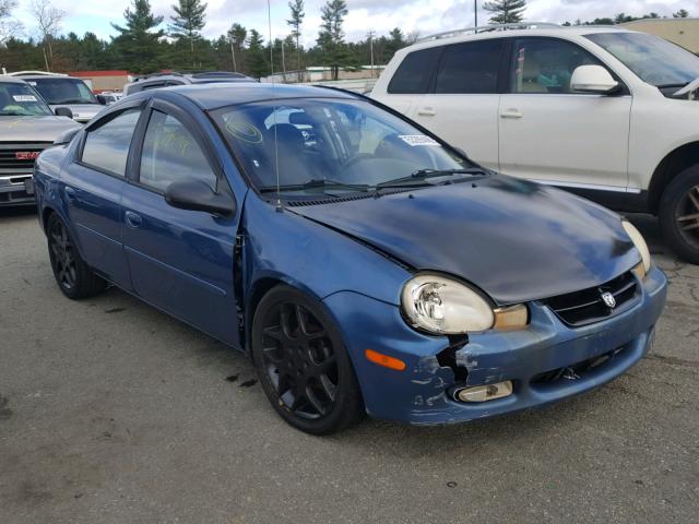 1B3ES56C62D646056 - 2002 DODGE NEON ES BLUE photo 1