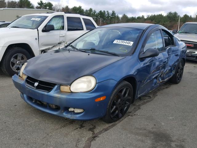 1B3ES56C62D646056 - 2002 DODGE NEON ES BLUE photo 2