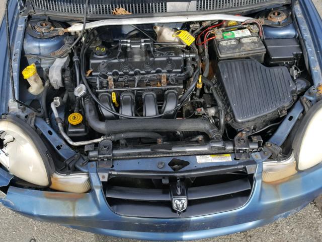 1B3ES56C62D646056 - 2002 DODGE NEON ES BLUE photo 7