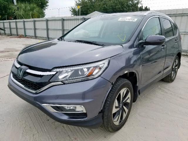 5J6RM3H94FL012637 - 2015 HONDA CR-V TOURI GRAY photo 2