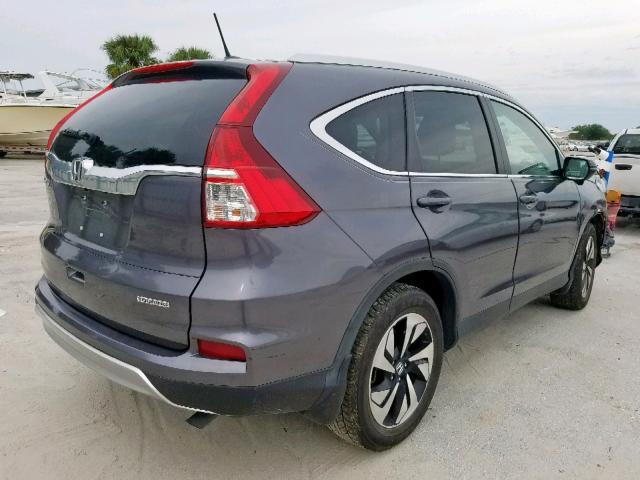 5J6RM3H94FL012637 - 2015 HONDA CR-V TOURI GRAY photo 4