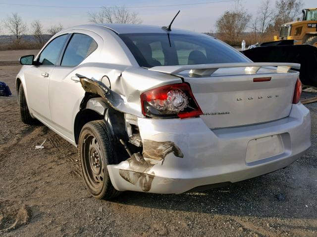 1B3BD4FB7BN606108 - 2011 DODGE AVENGER EX SILVER photo 3