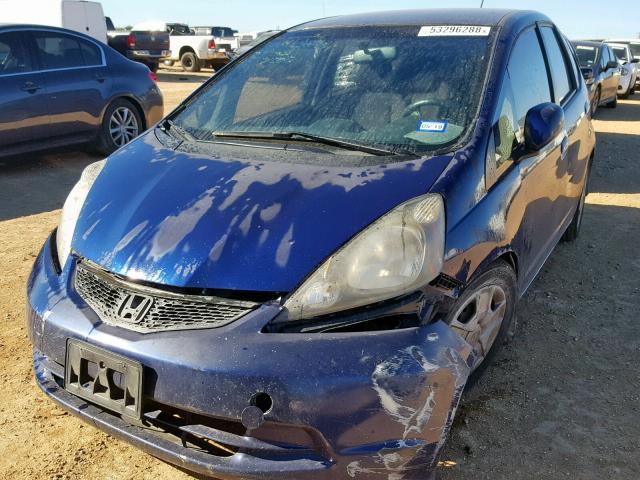 JHMGE8H39DC013507 - 2013 HONDA FIT BLUE photo 2