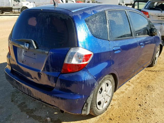 JHMGE8H39DC013507 - 2013 HONDA FIT BLUE photo 4