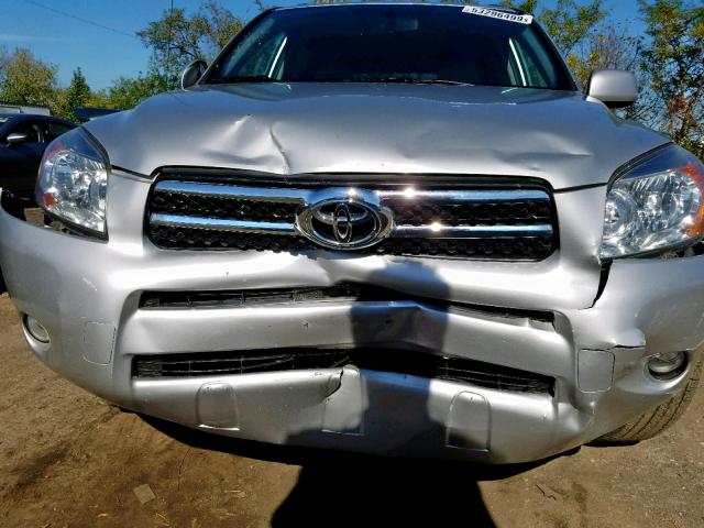 JTMBD31V875087524 - 2007 TOYOTA RAV4 LIMIT SILVER photo 9