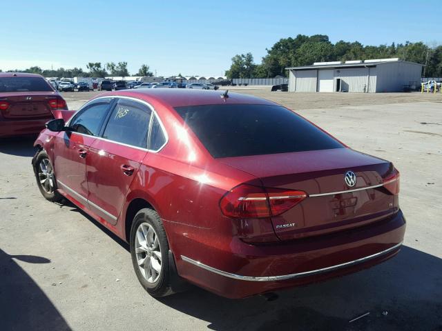 1VWAS7A30GC030038 - 2016 VOLKSWAGEN PASSAT S RED photo 3