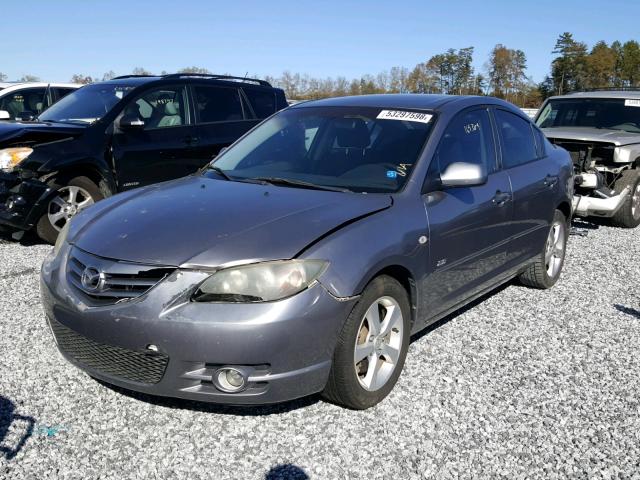 JM1BK123241176984 - 2004 MAZDA 3 S GRAY photo 2