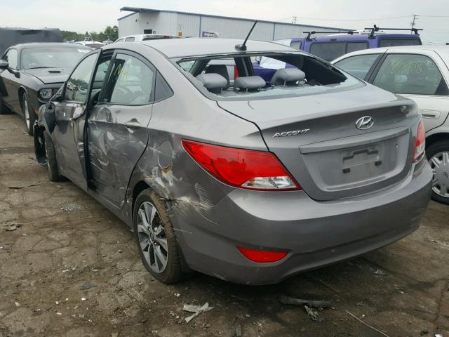 KMHCT4AE2HU357458 - 2017 HYUNDAI ACCENT SE TAN photo 3