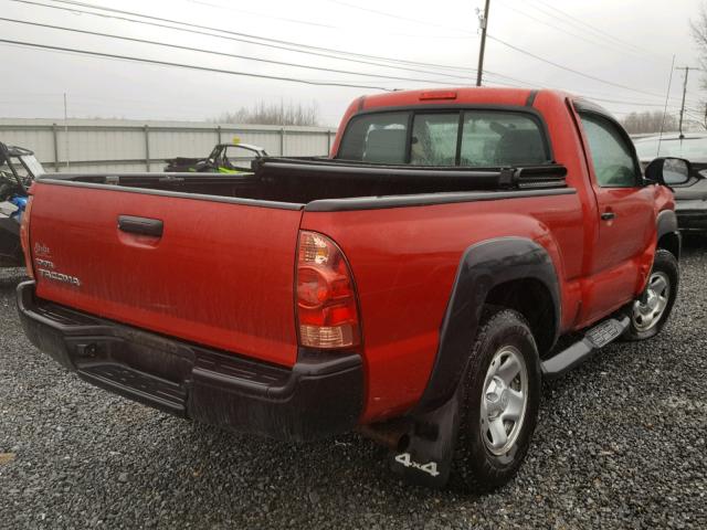 5TFPX4EN8CX008543 - 2012 TOYOTA TACOMA RED photo 4