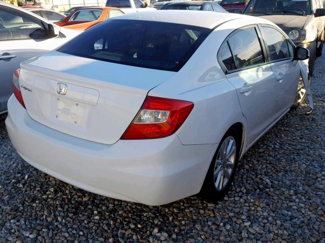 19XFB2F91CE330277 - 2012 HONDA CIVIC EXL WHITE photo 4