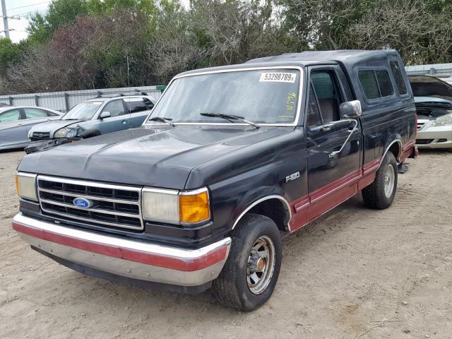 1FTDF15N5MNB09363 - 1991 FORD F150 BLACK photo 2