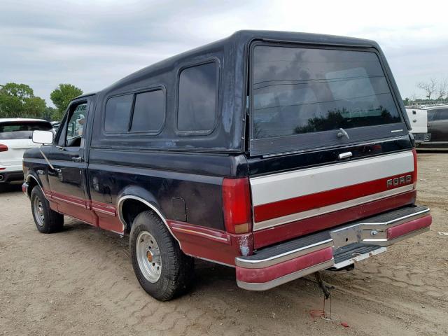 1FTDF15N5MNB09363 - 1991 FORD F150 BLACK photo 3