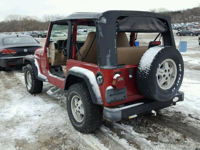 1J4FY29P9XP487080 - 1999 JEEP WRANGLER / MAROON photo 3