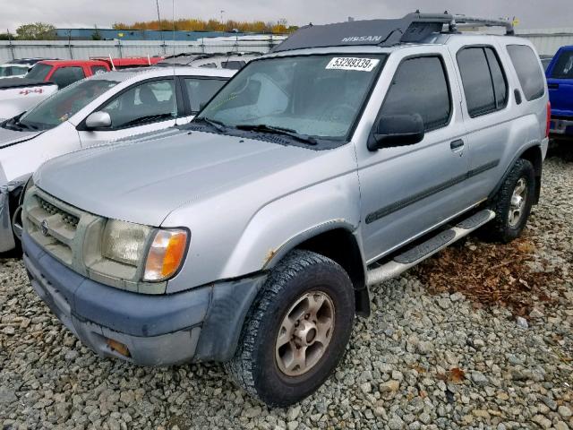 5N1ED28Y5YC538571 - 2000 NISSAN XTERRA XE SILVER photo 2