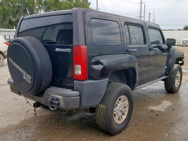 5GTDN13EX78147317 - 2007 HUMMER H3 BLACK photo 4