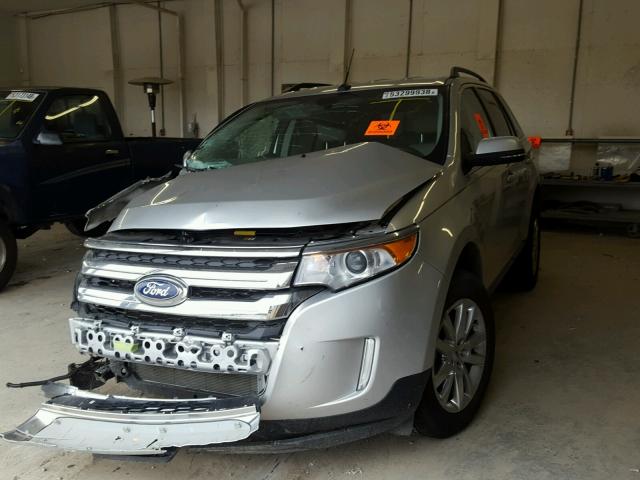 2FMDK3KC0EBB35081 - 2014 FORD EDGE LIMIT SILVER photo 2