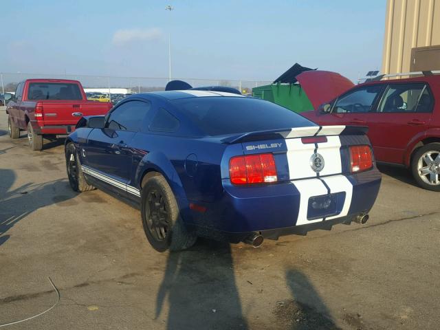 1ZVHT88S495131136 - 2009 FORD MUSTANG SH BLUE photo 3