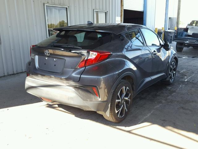 NMTKHMBX4JR017996 - 2018 TOYOTA C-HR XLE GRAY photo 4