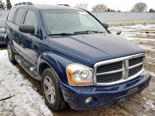 1D4HB48N56F145337 - 2006 DODGE DURANGO SL BLUE photo 1