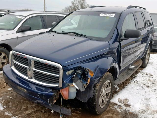 1D4HB48N56F145337 - 2006 DODGE DURANGO SL BLUE photo 2