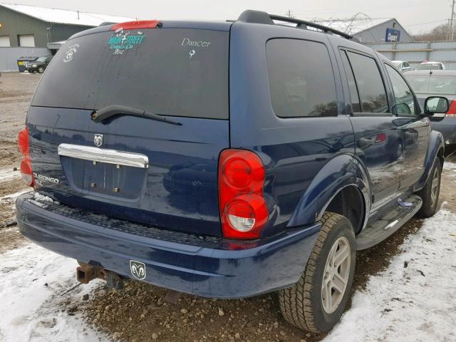 1D4HB48N56F145337 - 2006 DODGE DURANGO SL BLUE photo 4