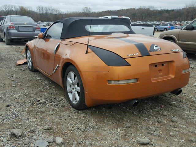 JN1AZ36A94T011498 - 2004 NISSAN 350Z ROADS ORANGE photo 3