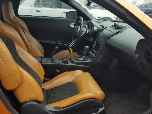 JN1AZ36A94T011498 - 2004 NISSAN 350Z ROADS ORANGE photo 5