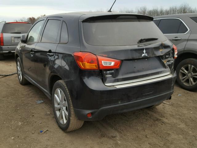 4A4AP3AUXEE010153 - 2014 MITSUBISHI OUTLANDER BLACK photo 3