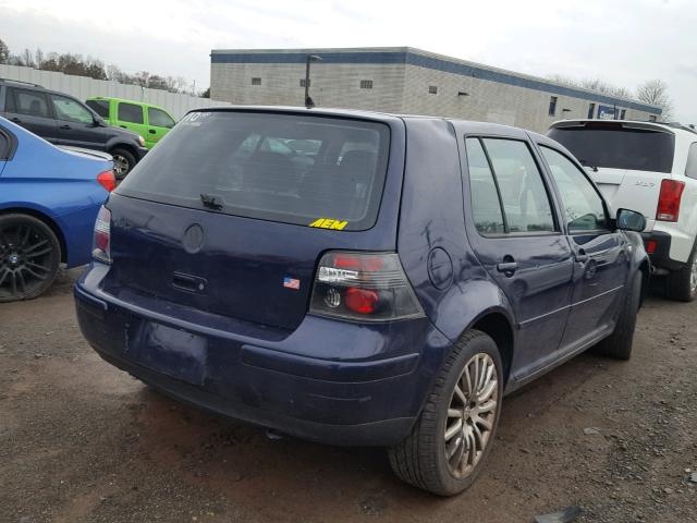 9BWFK61J434062969 - 2003 VOLKSWAGEN GOLF GL BLUE photo 4