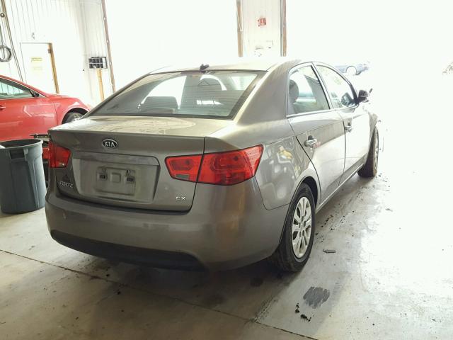 KNAFU4A23C5643839 - 2012 KIA FORTE EX GRAY photo 4