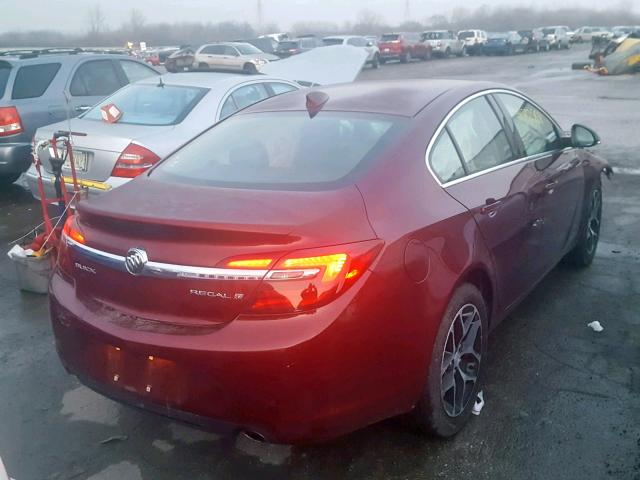 2G4GL5EX5H9125694 - 2017 BUICK REGAL SPOR BURGUNDY photo 4