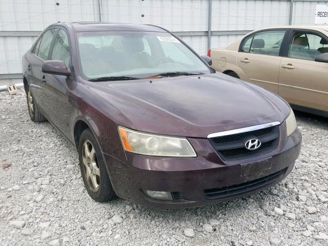 5NPEU46F46H147124 - 2006 HYUNDAI SONATA GLS PURPLE photo 1