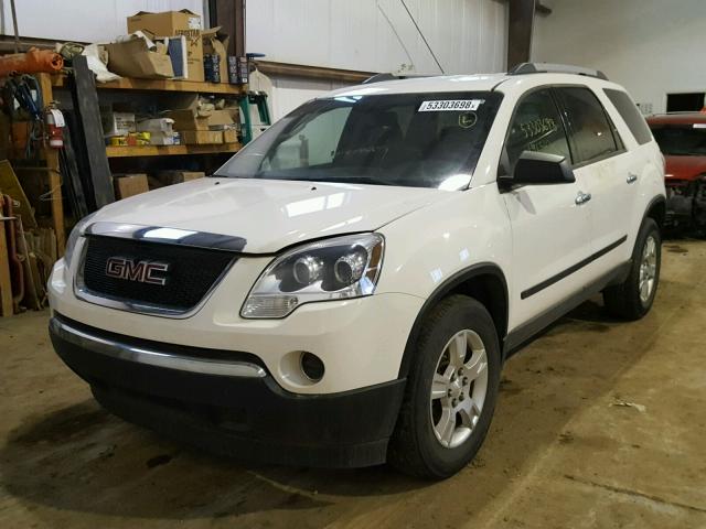 1GKLRKED8AJ265579 - 2010 GMC ACADIA SL WHITE photo 2