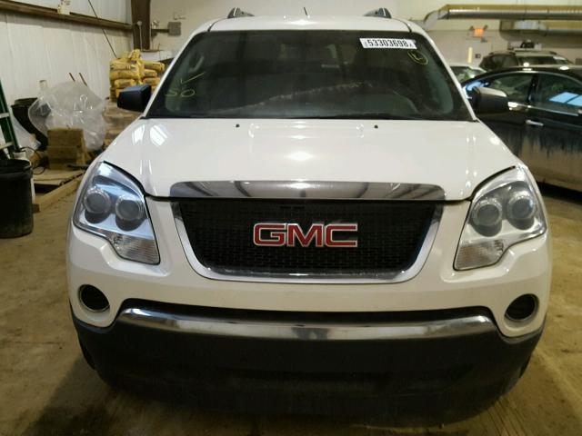 1GKLRKED8AJ265579 - 2010 GMC ACADIA SL WHITE photo 9