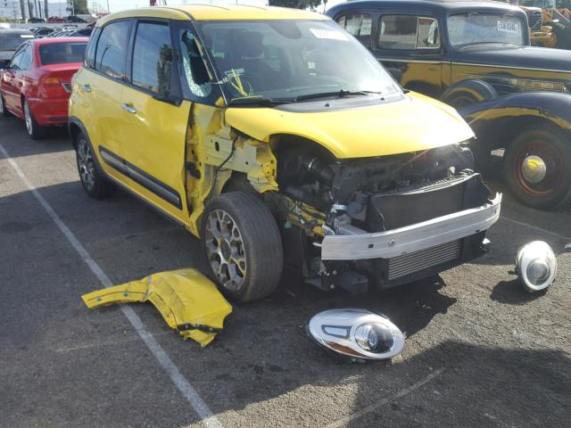 ZFBCFADH6EZ004724 - 2014 FIAT 500L TREKK YELLOW photo 1