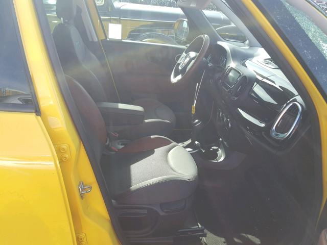 ZFBCFADH6EZ004724 - 2014 FIAT 500L TREKK YELLOW photo 5