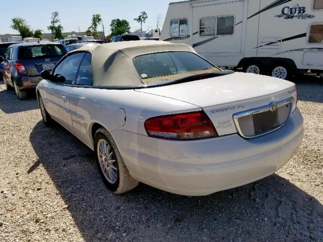 1C3EL55R44N212009 - 2004 CHRYSLER SEBRING LX WHITE photo 3