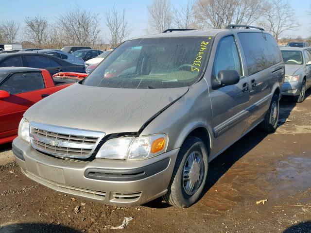 1GNDX03E34D209758 - 2004 CHEVROLET VENTURE BEIGE photo 2